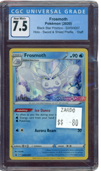 CGC 7.5 FROSMOTH STAFF SWORD&SHIELD PRERELEASE
