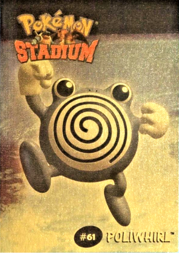 #6/8 #61 Poliwhirl - Danone Pokemon Stadium Tip Cards