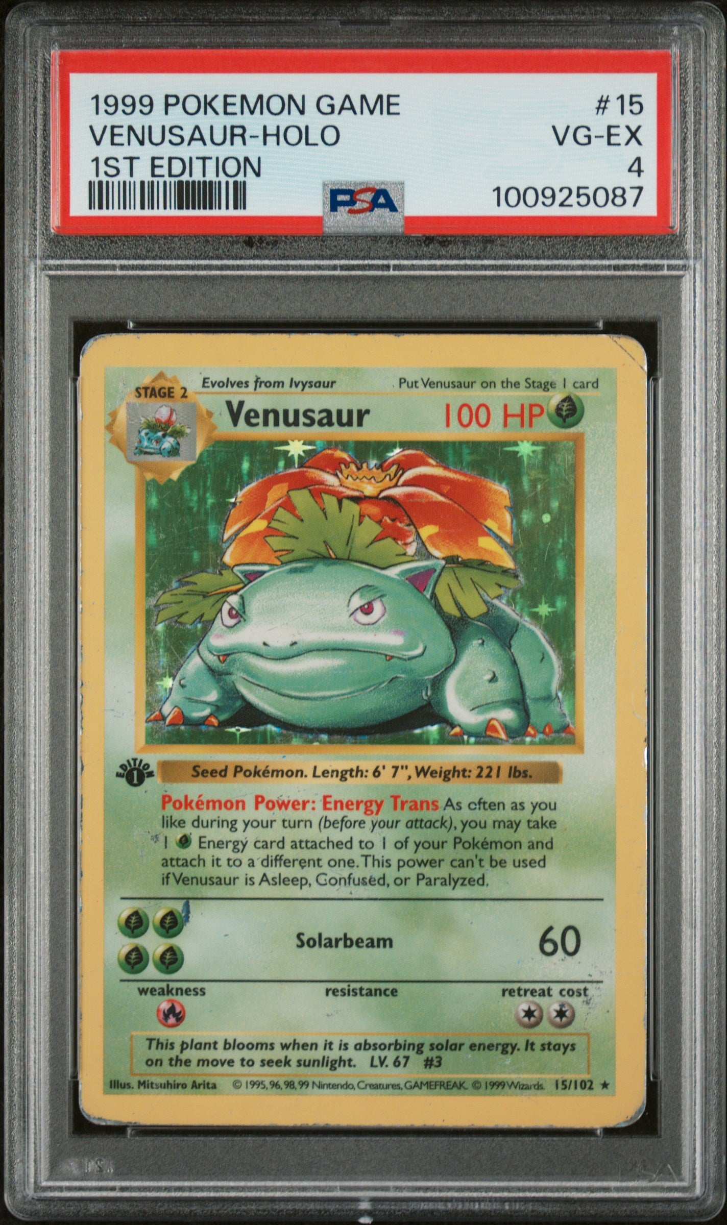 PSA 4 VENUSAUR-HOLO 1ST EDITION