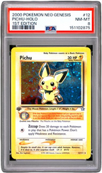 PSA 8 PICHU HOLO 1ST EDITION NEO GENESIS