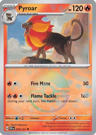 Pyroar (Poke Ball Pattern) (16/131) - SV Prismatic Evolutions Holofoil