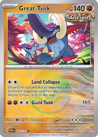 Great Tusk (Poke Ball Pattern) (55/131) - SV Prismatic Evolutions Holofoil