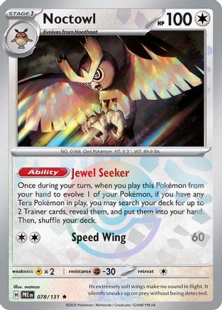 Noctowl (Poke Ball Pattern) (78/131) - SV Prismatic Evolutions Holofoil