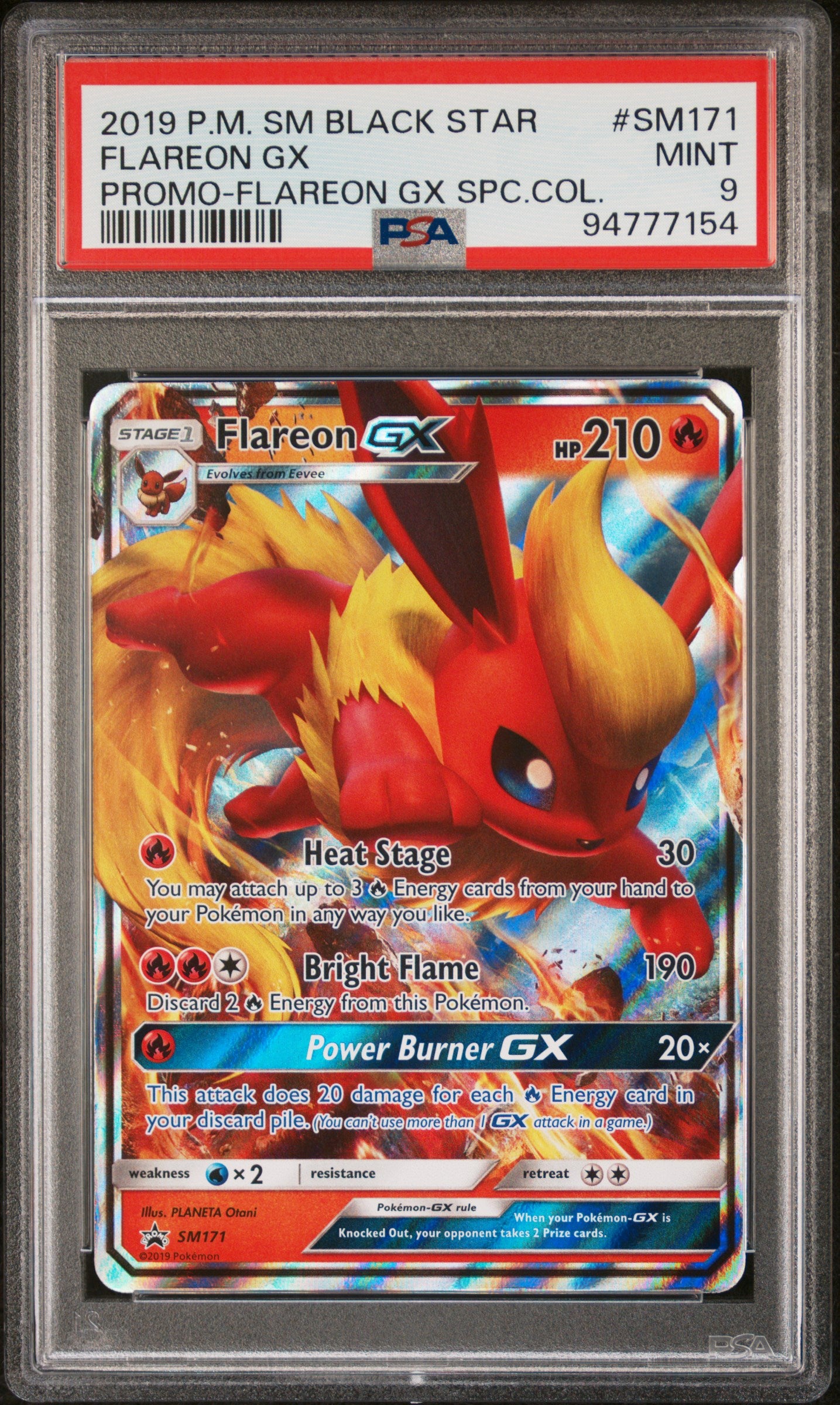 PSA 9 FLAREON GX PROMO-FLAREON GX SPC.COL.