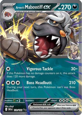Arven's Mabosstiff ex (139/182) - SV10 Destined Rivals Holofoil