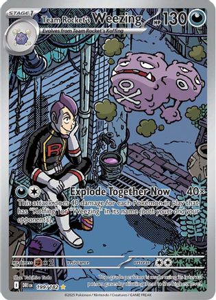 Team Rocket's Weezing (199/182) - SV10 Destined Rivals Holofoil