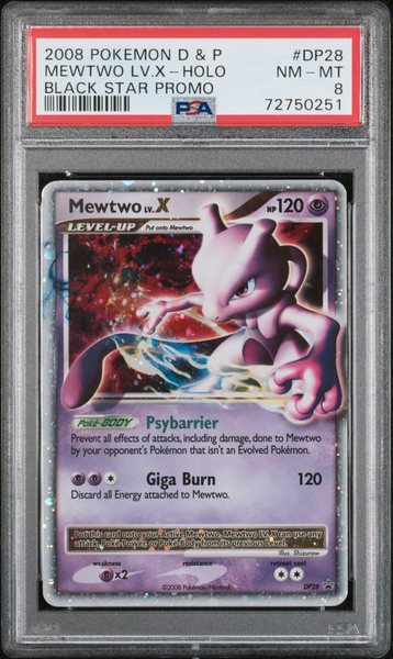 PSA 8 MEWTWO LV.X-HOLO BLACK STAR PROMO