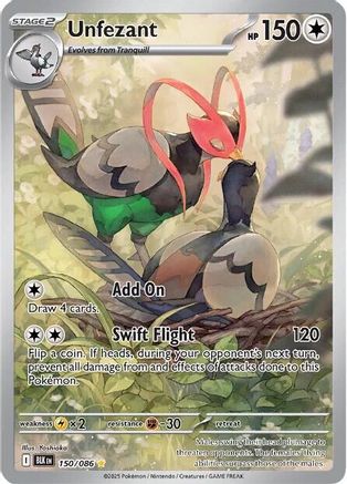 Unfezant (150/086) - SV Black Bolt Holofoil