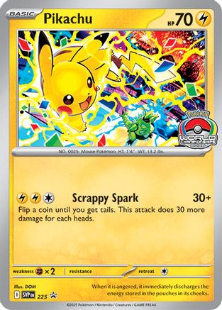 Pikachu (World Championship 2025) (225) - SV Scarlet & Violet Promo Cards