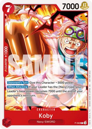 Koby (OP12 Release Event) (P-092) - One Piece Promotion Cards