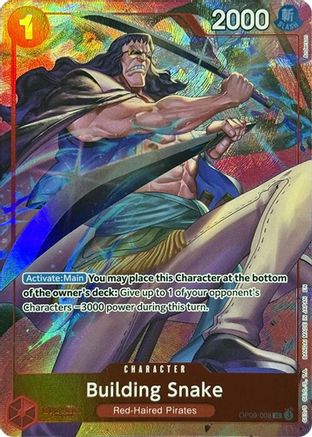 Building Snake (Premium Card Collection -Best Selection Vol. 4-) (OP09-008) - One Piece Promotion Cards Foil
