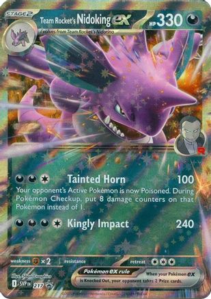Team Rocket's Nidoking ex (217) - SV Scarlet & Violet Promo Cards Holofoil