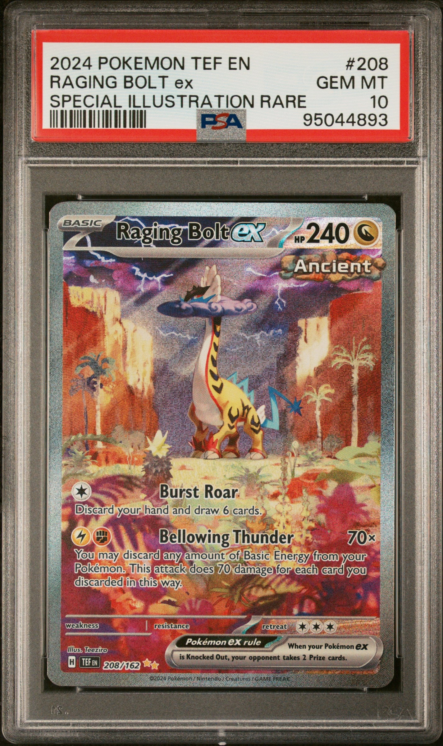 PSA 10 RAGING BOLT ex SPECIAL ILLUSTRATION RARE