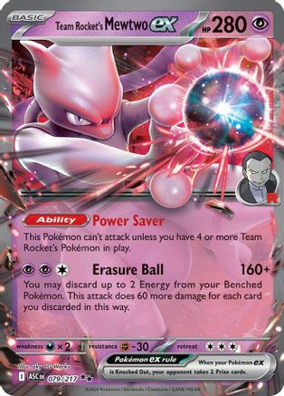 Team Rocket's Mewtwo ex (79/217) - ME Ascended Heroes Holofoil