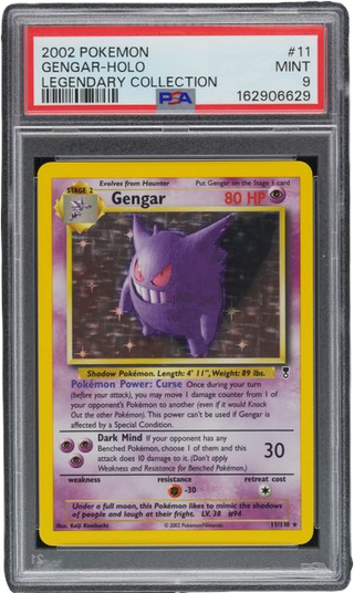 PSA 9 GENGAR HOLO LEGENDARY COLLECTION