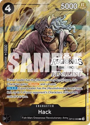Hack (Regionals Finalist Card Set 26-27) (OP12-089) - One Piece Promotion Cards Foil