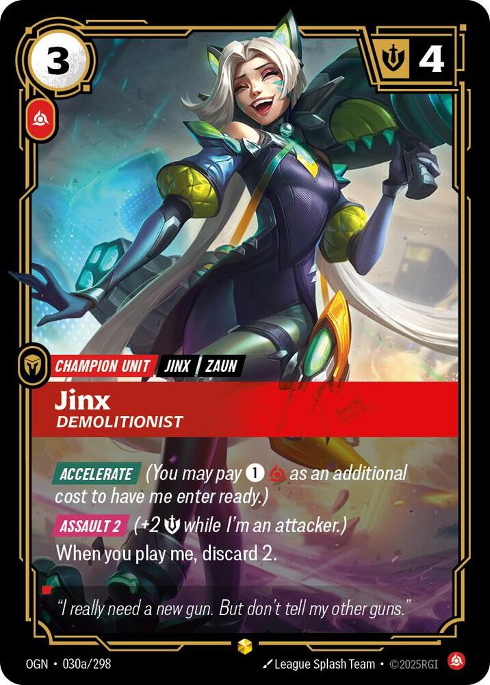 Jinx, Demolitionist (Alternate Art) - Origins (OGN)