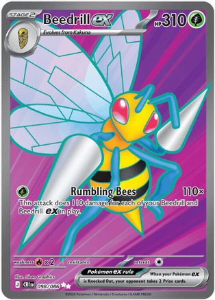 Beedrill ex (98/086) - ME04 Chaos Rising Holofoil