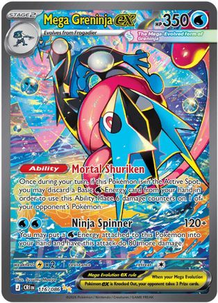 Mega Greninja ex (116/086) - ME04 Chaos Rising Holofoil
