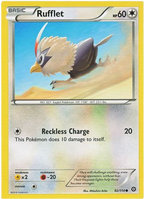 Rufflet - 92/114 - Common - XY Steam Siege (Square Cut Misprint)