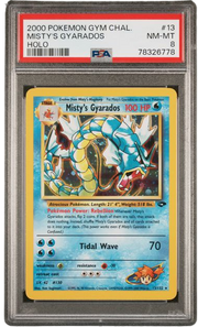 PSA 8 MISTY'S GYARADOS HOLO GYM CHALLENGE
