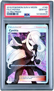 PSA 10 FA/CYNTHIA ULTRA PRISM 