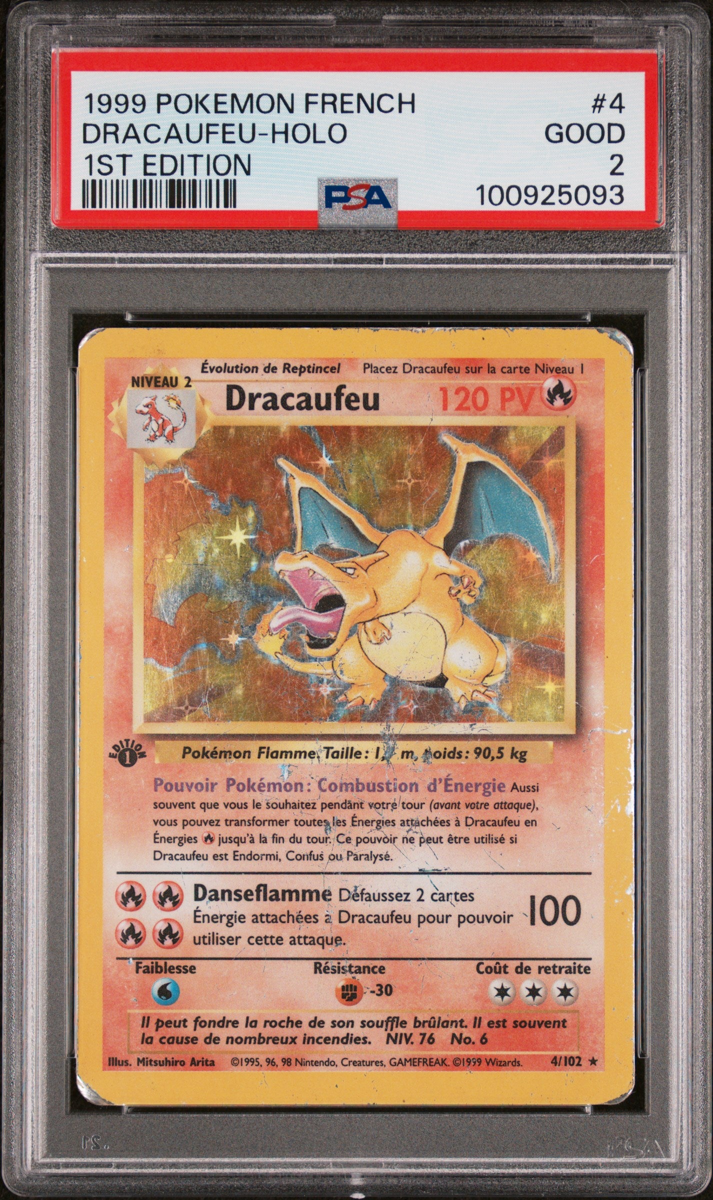 PSA 2 DRACAUFEU-HOLO 1ST EDITION