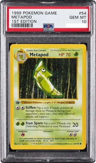 PSA 10 Metapod 1ST Edition