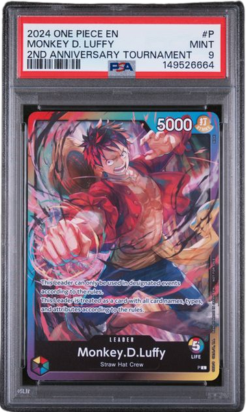 PSA 9 MONKEY D. LUFFY 2ND ANNIVERSARY TOURNAMENT