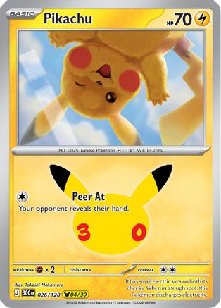 Pikachu (26/128) - ME 30th Celebration Holofoil