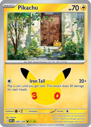 Pikachu (39/128) - ME 30th Celebration Holofoil