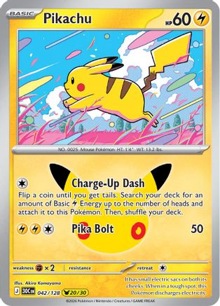 Pikachu (42/128) - ME 30th Celebration Holofoil
