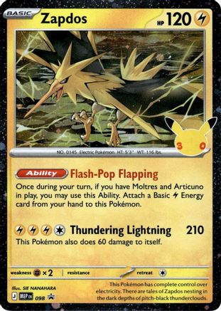 Zapdos (30th Celebration) (98) - ME Mega Evolution Promo Holofoil