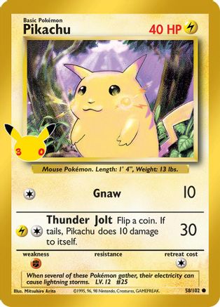Pikachu (58/102) - Collection Classique du 30e anniversaire de ME Holofeuille