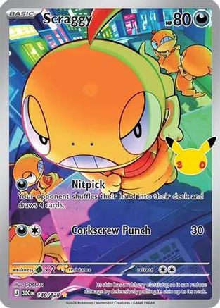 Scraggy (140/128) - ME 30th Celebration Holofoil
