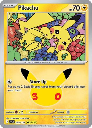 Pikachu (48/128) - ME 30th Celebration Holofoil