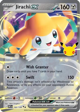 Jirachi ex (102/128) - ME 30th Celebration Holofoil