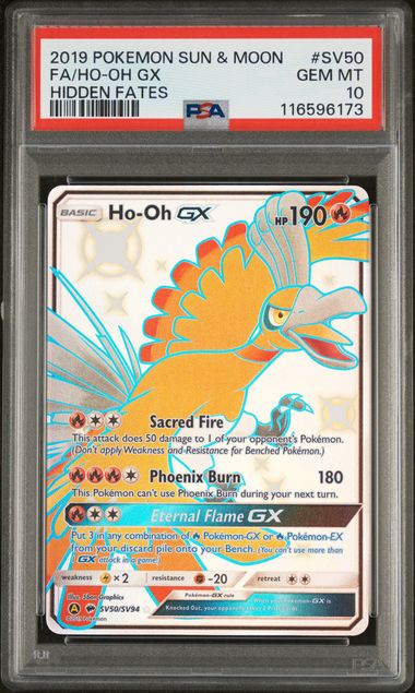 PSA 10 HO-OH GX HIDDEN FATES