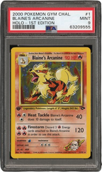 PSA 9 BLAINE'S ARCANINE HOLO GYM CHALLENGE 1ST ED