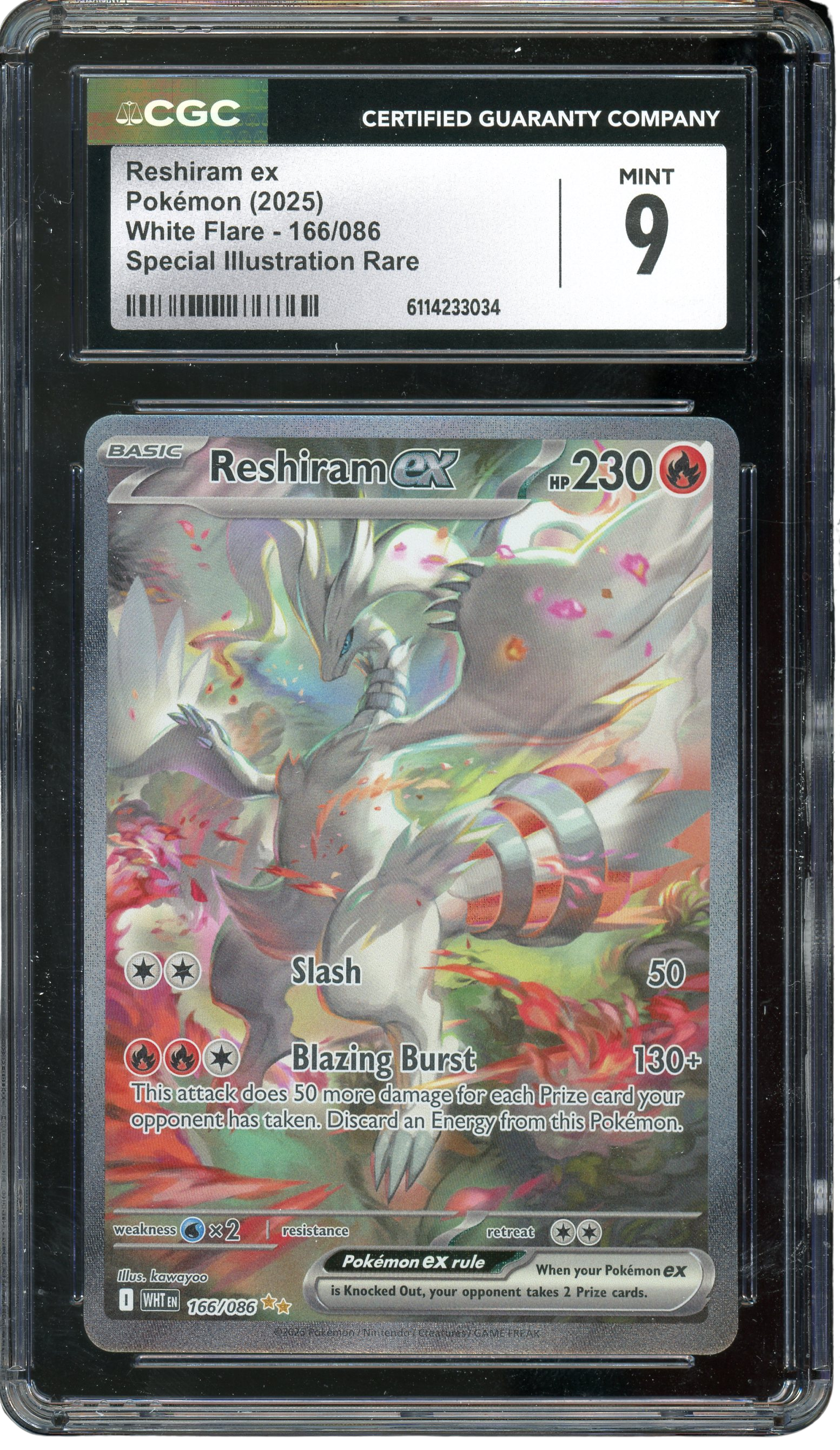 CGC 9 RESHIRAM WHITE FLARE