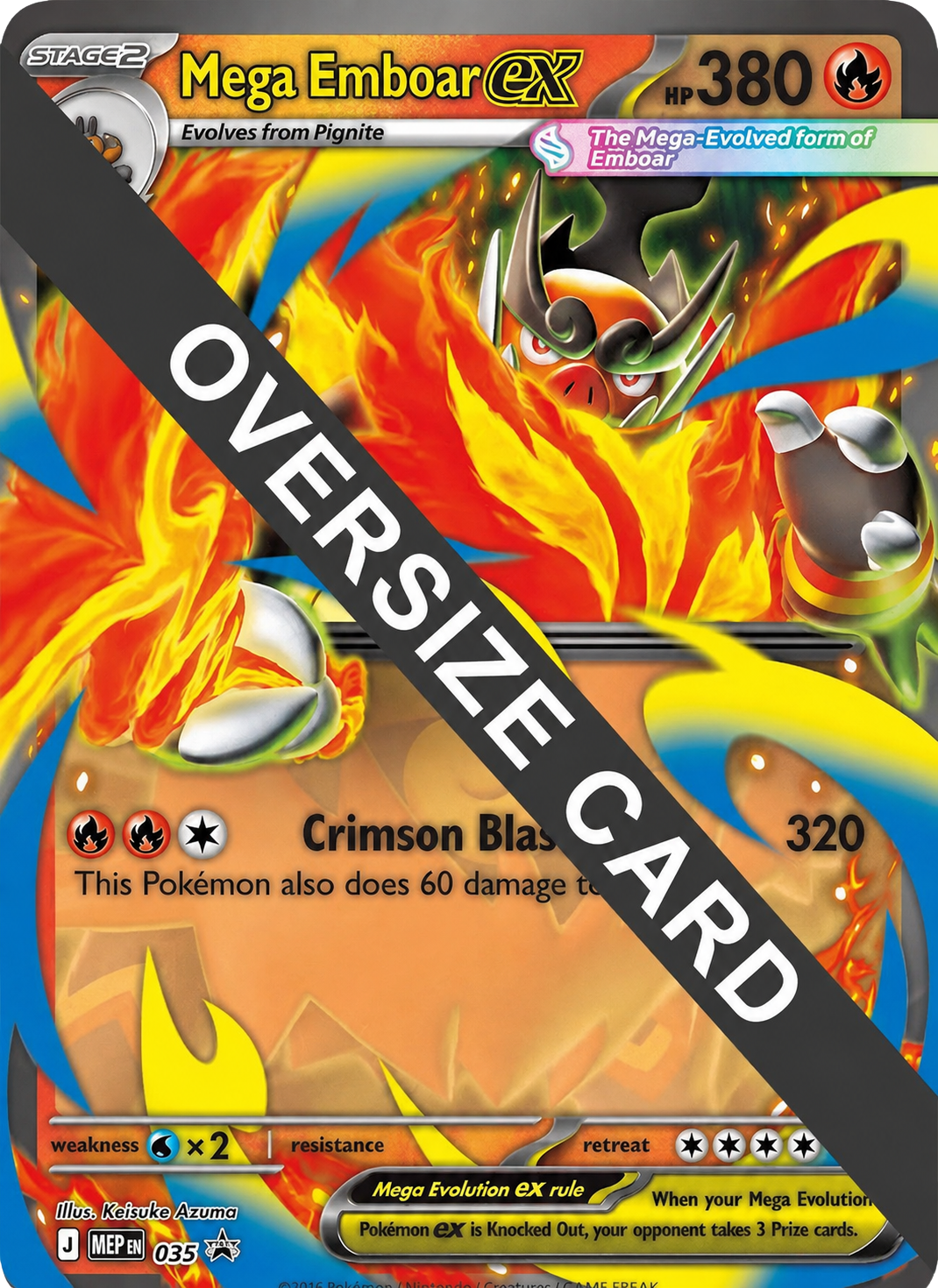 Mega Emboar (035) Black Star Promo -Jumbo