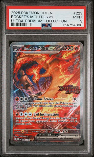 PSA 9 ROCKET'S MOLTRES ex ULTRA-PREMIUM COLLECTION