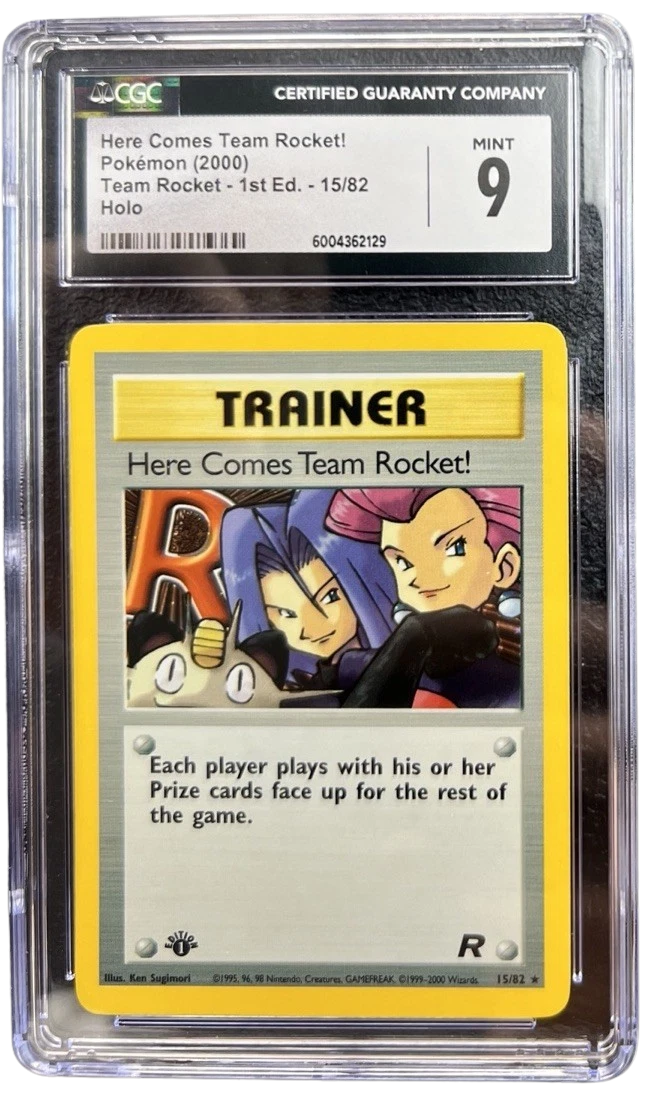 CGC 9 HERE COMES TEAM ROCKET! 1ST ED TEAM ROCKET