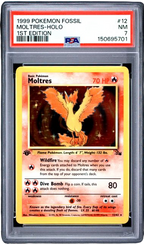PSA 7 MOLTRES HOLO 1ST EDITION FOSSIL