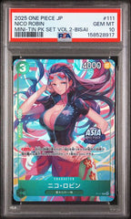 PSA 10 JAPANESE NICO ROBIN MINI-TIN PK SET VOL.2-BISAI