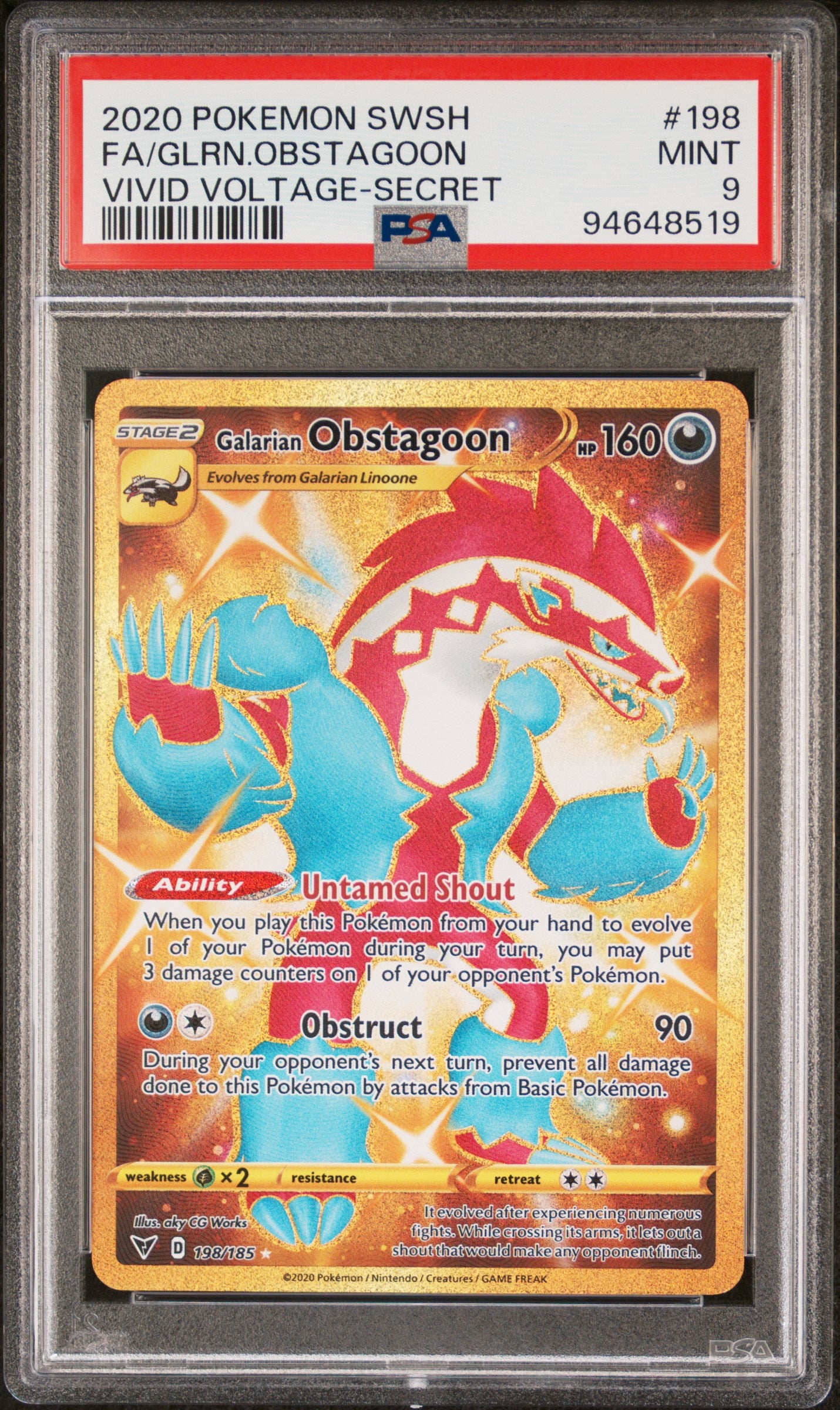 PSA 9 FA/GLRN.OBSTAGOON VIVID VOLTAGE-SECRET