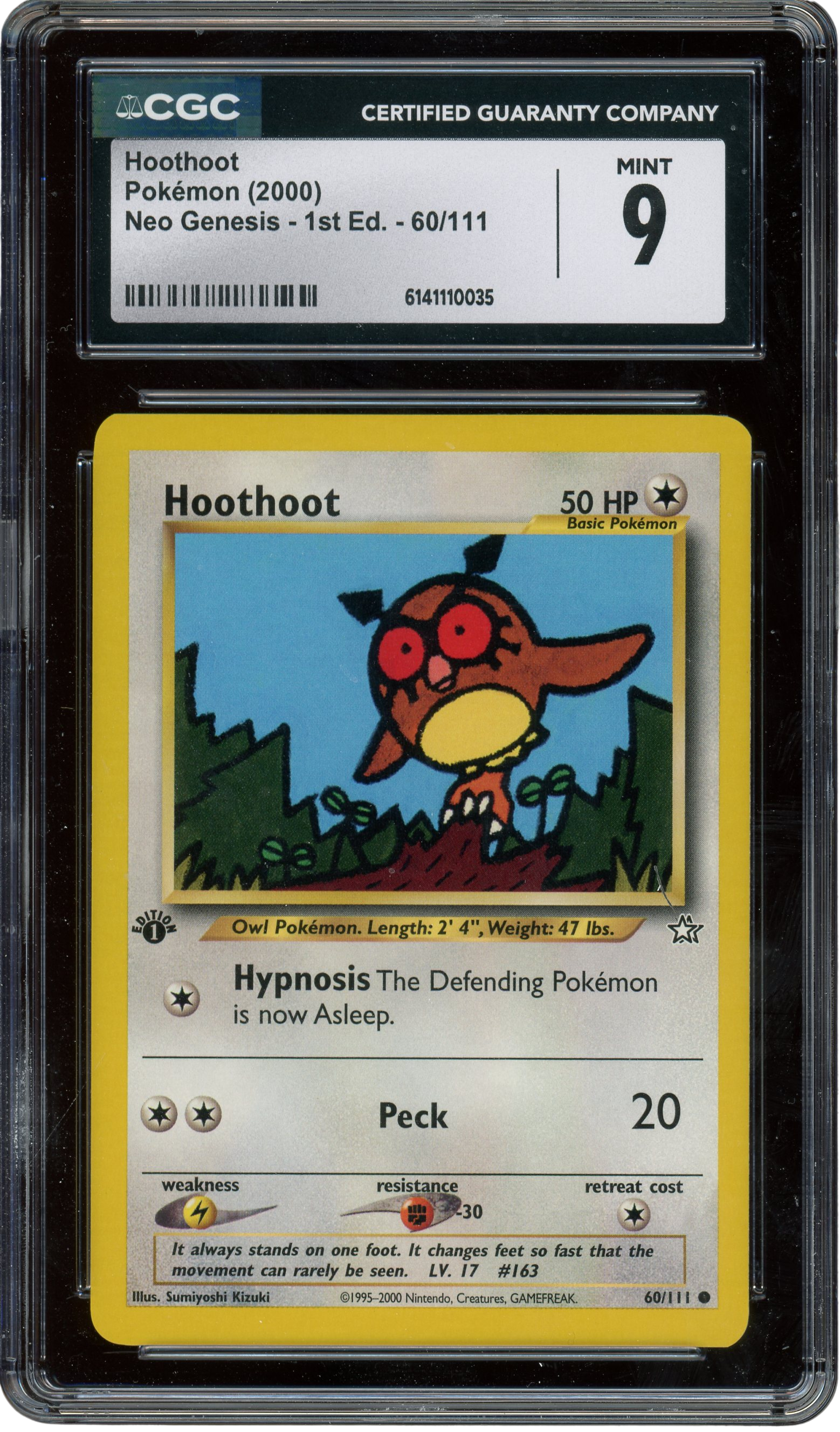 CGC 9 HOOTHOOT 1ST ED NEO GENESIS