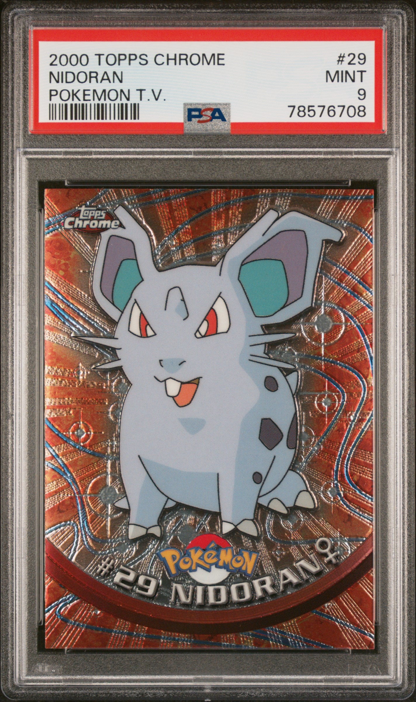 PSA 9 NIDORAN POKEMON T.V.