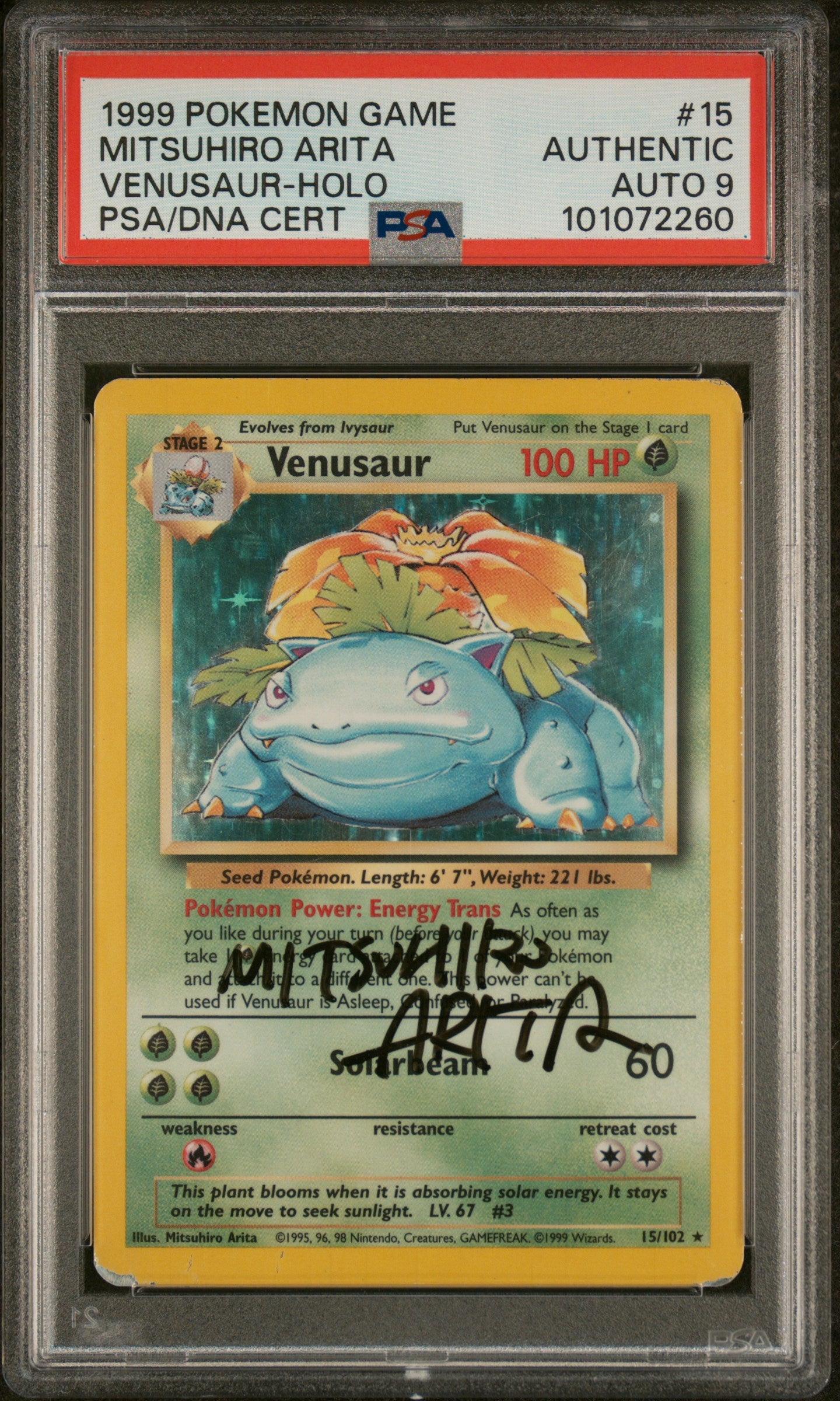 PSA AUTHENTIC VENUSAUR-HOLO VENUSAUR-HOLO