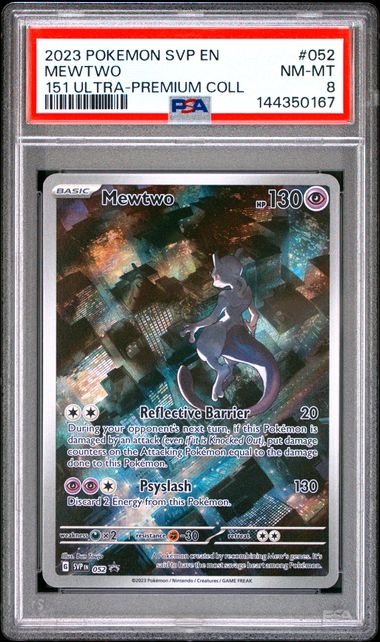 PSA 8 MEWTWO 151 UPC PROMO